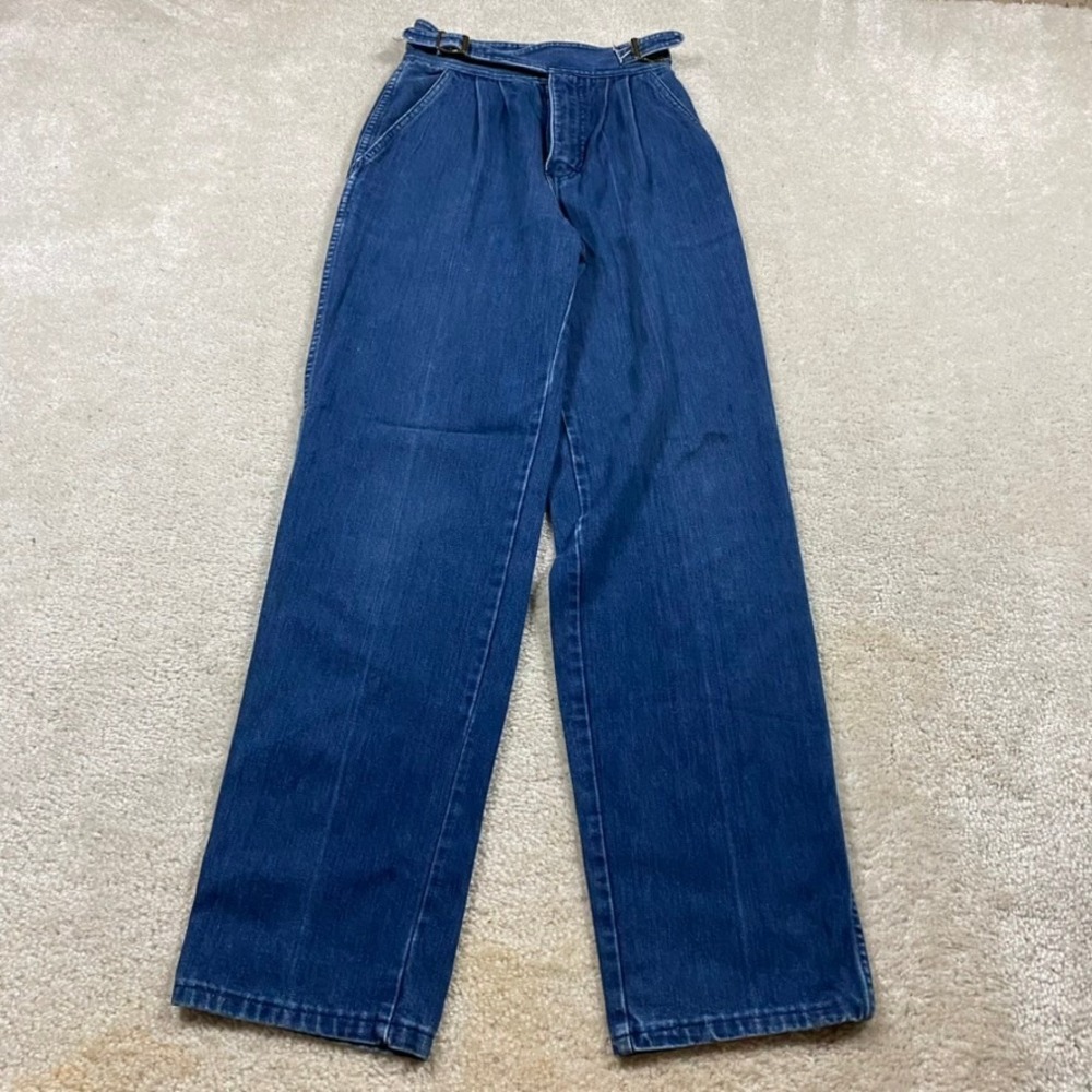 VTG Club Safari Jeans Womens 25x33 Daniel Hechter High Waist Pleated Denim